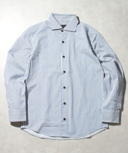 CORPUS SELECT(コーパストーキョー)の「【日本製/Made in Japan】ブロードワイドカラーロングスリーブシャツ(シャツ/ブラウス・メンズ・ブラック/ブラック系その他/ブラック系その他2/ホワイト/ワインレッド/ブルー系その他2/ネイビー/ロイヤルブルー/ブルー系その他/ピンク・LL/M/L)」の6枚目の写真