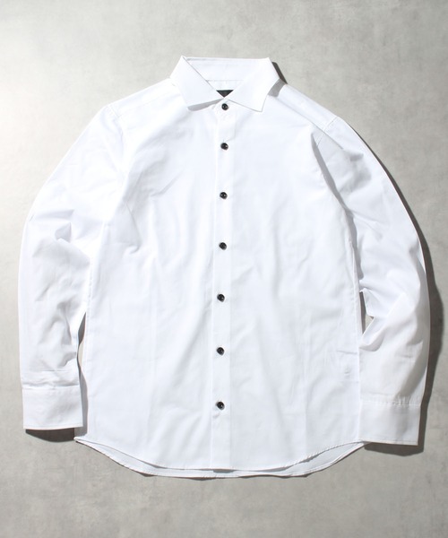 CORPUS SELECT(コーパストーキョー)の「【日本製/Made in Japan】ブロードワイドカラーロングスリーブシャツ(シャツ/ブラウス・メンズ・ブラック/ブラック系その他/ブラック系その他2/ホワイト/ワインレッド/ブルー系その他2/ネイビー/ロイヤルブルー/ブルー系その他/ピンク・LL/M/L)」の2枚目の写真