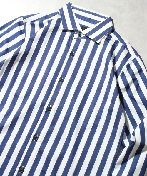 CORPUS SELECT(コーパストーキョー)の「【日本製/Made in Japan】ブロードワイドカラーロングスリーブシャツ(シャツ/ブラウス・メンズ・ブラック/ブラック系その他/ブラック系その他2/ホワイト/ワインレッド/ブルー系その他2/ネイビー/ロイヤルブルー/ブルー系その他/ピンク・LL/M/L)」の18枚目の写真