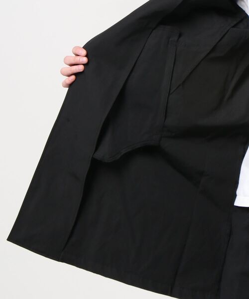 ARCADE(アーケード)の「撥水加工 TC ウェザーバルカラー スプリング ハーフコート(ステンカラーコート・メンズ・ベージュ/カーキ/ブラック・M/LL/L)」の13枚目の写真