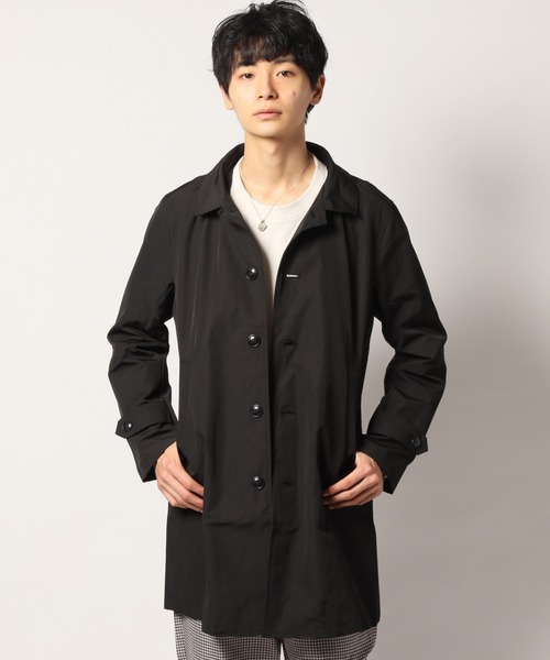 ARCADE(アーケード)の「撥水加工 TC ウェザーバルカラー スプリング ハーフコート(ステンカラーコート・メンズ・ベージュ/カーキ/ブラック・M/LL/L)」の1枚目の写真