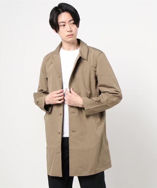 ARCADE(アーケード)の「撥水加工 TC ウェザーバルカラー スプリング ハーフコート(ステンカラーコート・メンズ・ベージュ/カーキ/ブラック・M/LL/L)」の5枚目の写真