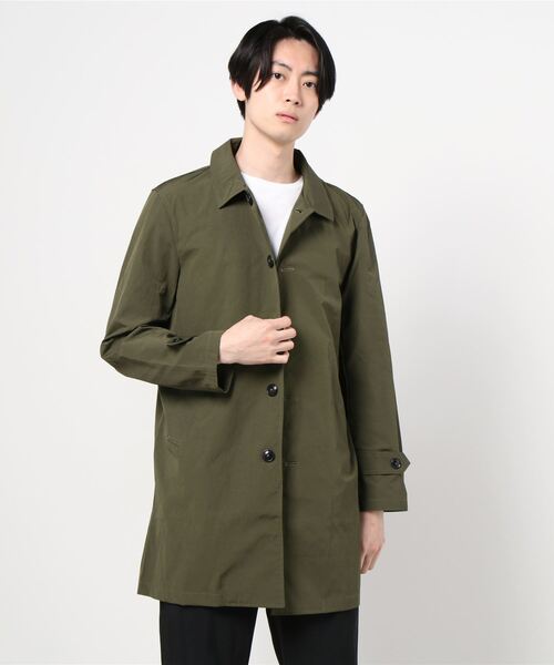 ARCADE(アーケード)の「撥水加工 TC ウェザーバルカラー スプリング ハーフコート(ステンカラーコート・メンズ・ベージュ/カーキ/ブラック・M/LL/L)」の6枚目の写真