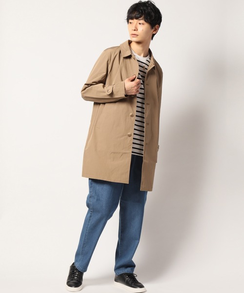 ARCADE(アーケード)の「撥水加工 TC ウェザーバルカラー スプリング ハーフコート(ステンカラーコート・メンズ・ベージュ/カーキ/ブラック・M/LL/L)」の7枚目の写真