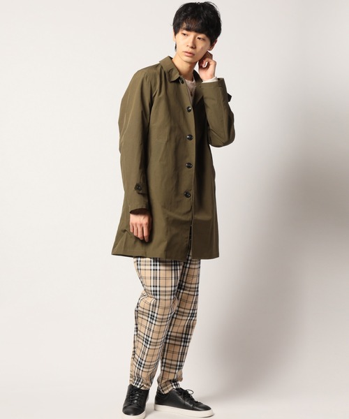 ARCADE(アーケード)の「撥水加工 TC ウェザーバルカラー スプリング ハーフコート(ステンカラーコート・メンズ・ベージュ/カーキ/ブラック・M/LL/L)」の8枚目の写真