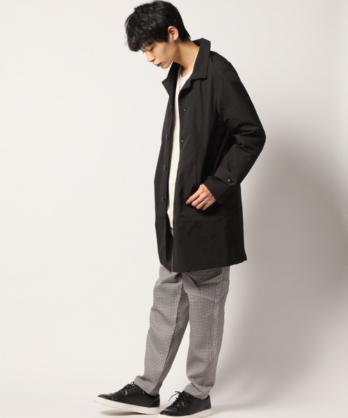 ARCADE(アーケード)の「撥水加工 TC ウェザーバルカラー スプリング ハーフコート(ステンカラーコート・メンズ・ベージュ/カーキ/ブラック・M/LL/L)」の9枚目の写真