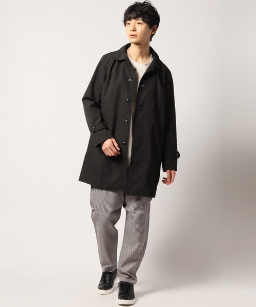 ARCADE(アーケード)の「撥水加工 TC ウェザーバルカラー スプリング ハーフコート(ステンカラーコート・メンズ・ベージュ/カーキ/ブラック・M/LL/L)」の10枚目の写真