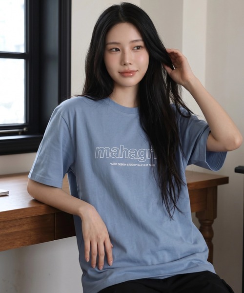 MAHAGRID(マハグリッド)の「『mahagrid/マハグリッド』THIRD LOGO TEE/サードロゴ 半袖Tシャツ(Tシャツ/カットソー・レディース・ホワイト/チャコールグレー/ライトブルー/ブラック/パープル/ネイビー/ブルー/アイボリー/レッド・S/M/L/XL)」の19枚目の写真
