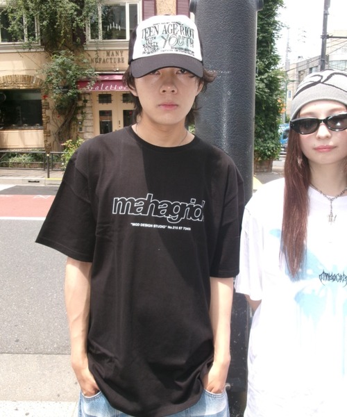 MAHAGRID(マハグリッド)の「『mahagrid/マハグリッド』THIRD LOGO TEE/サードロゴ 半袖Tシャツ(Tシャツ/カットソー・レディース・ホワイト/チャコールグレー/ライトブルー/ブラック/パープル/ネイビー/ブルー/アイボリー/レッド・S/M/L/XL)」の18枚目の写真