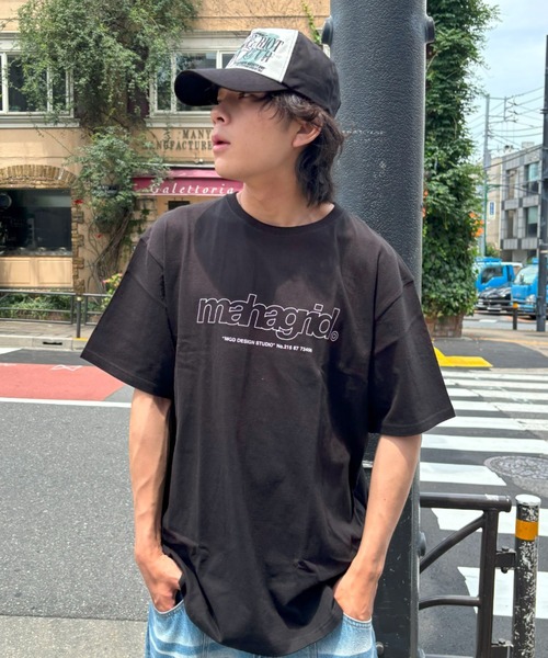 MAHAGRID(マハグリッド)の「『mahagrid/マハグリッド』THIRD LOGO TEE/サードロゴ 半袖Tシャツ(Tシャツ/カットソー・レディース・ホワイト/チャコールグレー/ライトブルー/ブラック/パープル/ネイビー/ブルー/アイボリー/レッド・S/M/L/XL)」の19枚目の写真