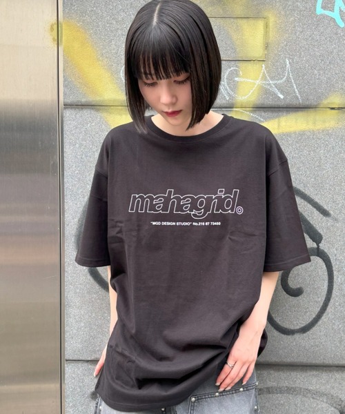 MAHAGRID(マハグリッド)の「『mahagrid/マハグリッド』THIRD LOGO TEE/サードロゴ 半袖Tシャツ(Tシャツ/カットソー・レディース・ホワイト/チャコールグレー/ライトブルー/ブラック/パープル/ネイビー/ブルー/アイボリー/レッド・S/M/L/XL)」の16枚目の写真