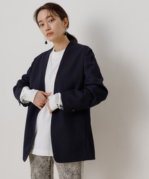 ADAM ET ROPE' | 【セットアップ対応】ツイルノーカラージャケット(ノーカラージャケット)