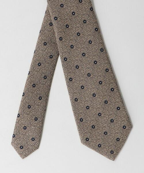 green label relaxing（グリーンレーベルリラクシング）の「GLR VIN/BSKT 8.0 小紋柄 ネクタイ（ネクタイ・メンズ・ネイビー/ベージュ・FREE）」の5枚目の写真
