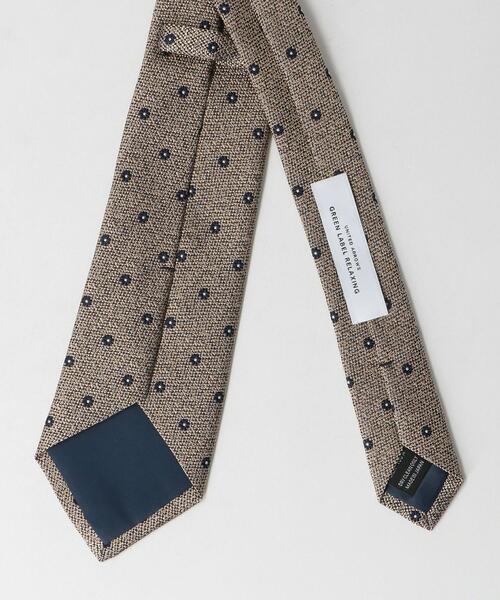 green label relaxing（グリーンレーベルリラクシング）の「GLR VIN/BSKT 8.0 小紋柄 ネクタイ（ネクタイ・メンズ・ネイビー/ベージュ・FREE）」の4枚目の写真
