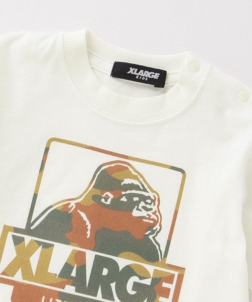 XLARGE KIDS（エクストララージキッズ）の「迷彩OGゴリラロゴプリントTシャツ（Tシャツ/カットソー・キッズ・ホワイト/ブラック/ベージュ・90cm/80ｃｍ/100cm/140cm/120cm/110cm/130cm）」の9枚目の写真