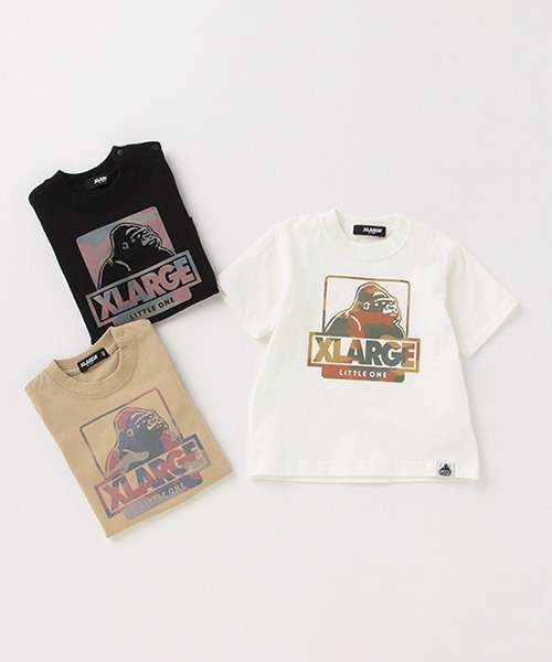 XLARGE KIDS（エクストララージキッズ）の「迷彩OGゴリラロゴプリントTシャツ（Tシャツ/カットソー・キッズ・ホワイト/ブラック/ベージュ・90cm/80ｃｍ/100cm/140cm/120cm/110cm/130cm）」の13枚目の写真