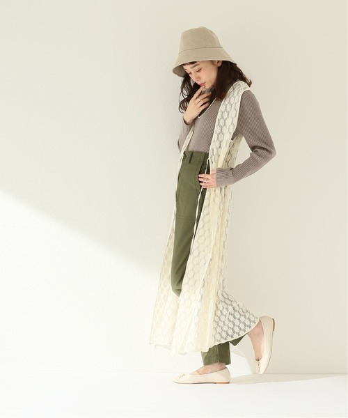 JOURNAL STANDARD relume(ジャーナルスタンダード レリューム)の「チュールレース2WAYロングベスト(ベスト・レディース・アイボリー・FREE)」の6枚目の写真