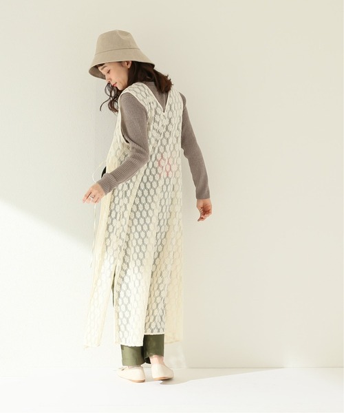 JOURNAL STANDARD relume(ジャーナルスタンダード レリューム)の「チュールレース2WAYロングベスト(ベスト・レディース・アイボリー・FREE)」の8枚目の写真