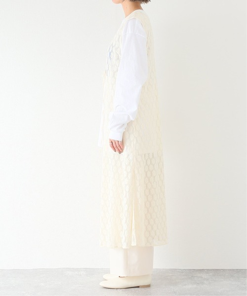 JOURNAL STANDARD relume(ジャーナルスタンダード レリューム)の「チュールレース2WAYロングベスト(ベスト・レディース・アイボリー・FREE)」の10枚目の写真