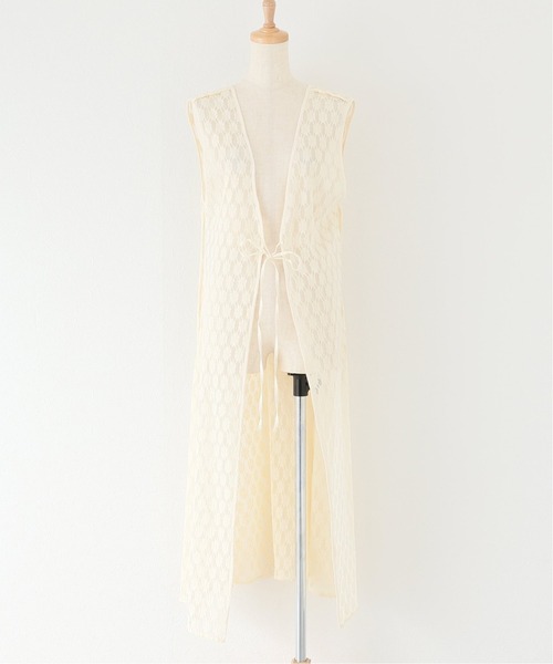 JOURNAL STANDARD relume(ジャーナルスタンダード レリューム)の「チュールレース2WAYロングベスト(ベスト・レディース・アイボリー・FREE)」の13枚目の写真