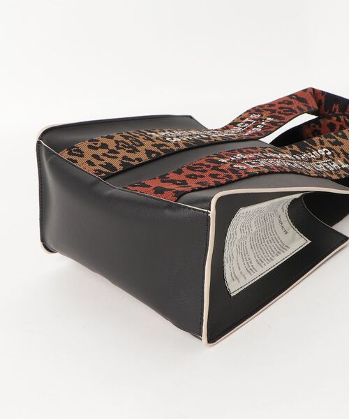 THEATRE PRODUCTS（シアタープロダクツ）の「FAKE LEATHER ANIMAL JACQUARD BAG（ハンドバッグ・レディース・ブラック/アイボリー・FREE）」の6枚目の写真