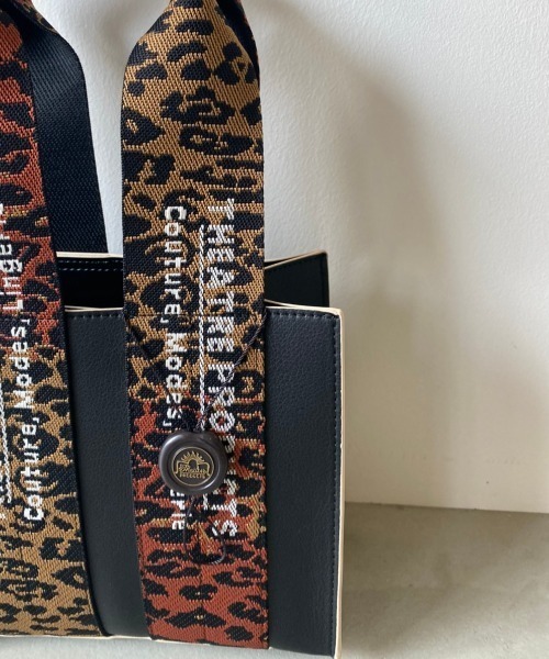 THEATRE PRODUCTS（シアタープロダクツ）の「FAKE LEATHER ANIMAL JACQUARD BAG（ハンドバッグ・レディース・ブラック/アイボリー・FREE）」の16枚目の写真