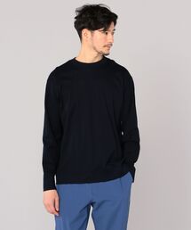 【No tie, but smartness.】SHIPS: 《制菌・防臭》セーターマシーン クルーネック ロンT