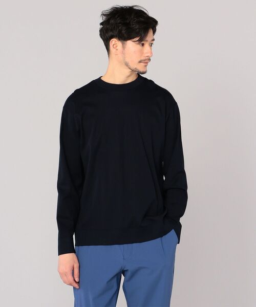 SHIPS(シップス)の「【No tie, but smartness.】SHIPS: 《制菌・防臭》セーターマシーン クルーネック ロンT(ニット/セーター・メンズ・ネイビー/グレー/ライトグリーン・SMALL/MEDIUM/LARGE/X-LARGE)」の3枚目の写真