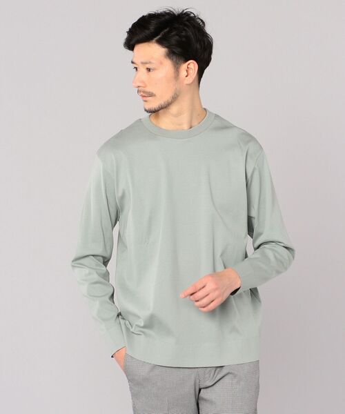 SHIPS(シップス)の「【No tie, but smartness.】SHIPS: 《制菌・防臭》セーターマシーン クルーネック ロンT(ニット/セーター・メンズ・ネイビー/グレー/ライトグリーン・SMALL/MEDIUM/LARGE/X-LARGE)」の2枚目の写真