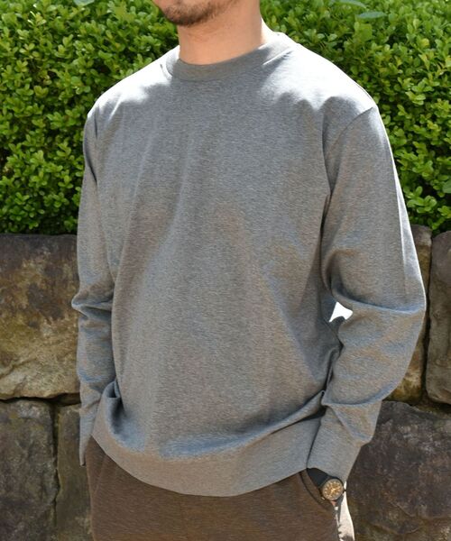 SHIPS(シップス)の「【No tie, but smartness.】SHIPS: 《制菌・防臭》セーターマシーン クルーネック ロンT(ニット/セーター・メンズ・ネイビー/グレー/ライトグリーン・SMALL/MEDIUM/LARGE/X-LARGE)」の4枚目の写真