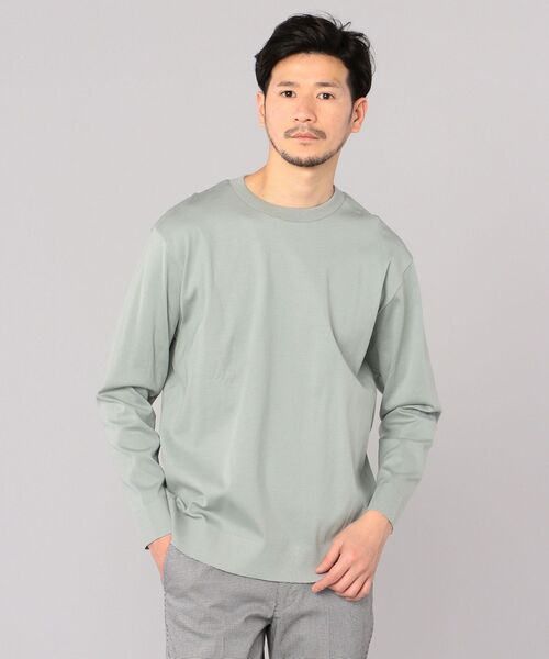 SHIPS(シップス)の「【No tie, but smartness.】SHIPS: 《制菌・防臭》セーターマシーン クルーネック ロンT(ニット/セーター・メンズ・ネイビー/グレー/ライトグリーン・SMALL/MEDIUM/LARGE/X-LARGE)」の9枚目の写真