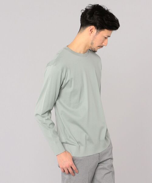 SHIPS(シップス)の「【No tie, but smartness.】SHIPS: 《制菌・防臭》セーターマシーン クルーネック ロンT(ニット/セーター・メンズ・ネイビー/グレー/ライトグリーン・SMALL/MEDIUM/LARGE/X-LARGE)」の12枚目の写真