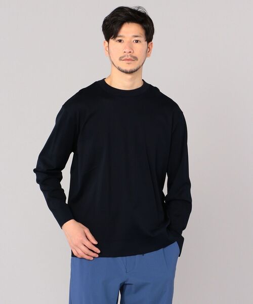 SHIPS(シップス)の「【No tie, but smartness.】SHIPS: 《制菌・防臭》セーターマシーン クルーネック ロンT(ニット/セーター・メンズ・ネイビー/グレー/ライトグリーン・SMALL/MEDIUM/LARGE/X-LARGE)」の17枚目の写真