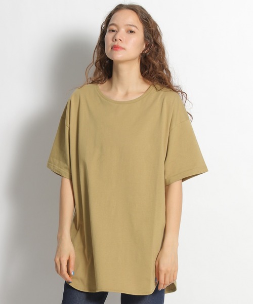 niko and...（ニコアンド）の「トルココットンラウンドテールTシャツ（Tシャツ/カットソー・レディース・ホワイト/ブラック/ベージュ/パープル/オフホワイト・MEDIUM/LARGE）」の4枚目の写真