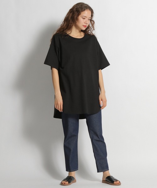 niko and...（ニコアンド）の「トルココットンラウンドテールTシャツ（Tシャツ/カットソー・レディース・ホワイト/ブラック/ベージュ/パープル/オフホワイト・MEDIUM/LARGE）」の19枚目の写真