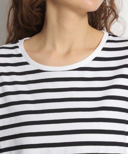 niko and...（ニコアンド）の「トルココットンラウンドテールTシャツ（Tシャツ/カットソー・レディース・ホワイト/ブラック/ベージュ/パープル/オフホワイト・MEDIUM/LARGE）」の17枚目の写真