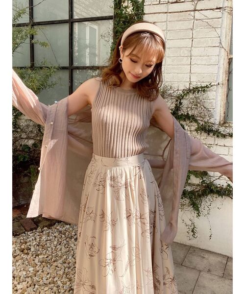 RESEXXY（リゼクシー）の「ゴールドボタンシアーシャツ（シャツ/ブラウス・レディース・モカ/ブルー/ホワイト・FREE）」の18枚目の写真