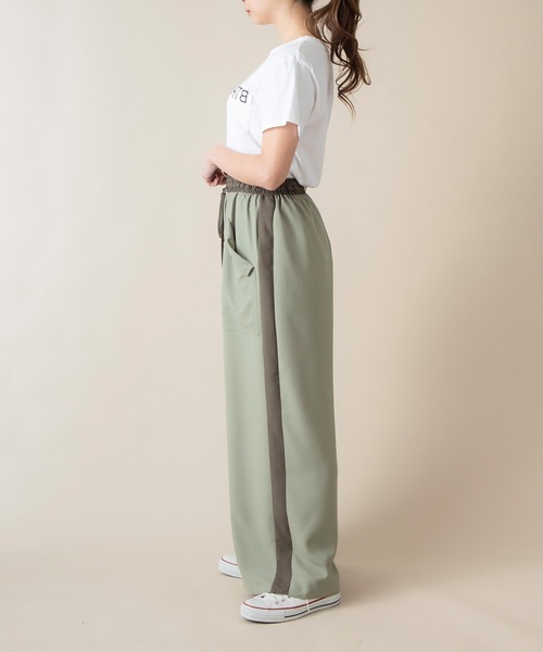 La SRIC（ラスリック）の「La SRIC / サイドラインワイドパンツ