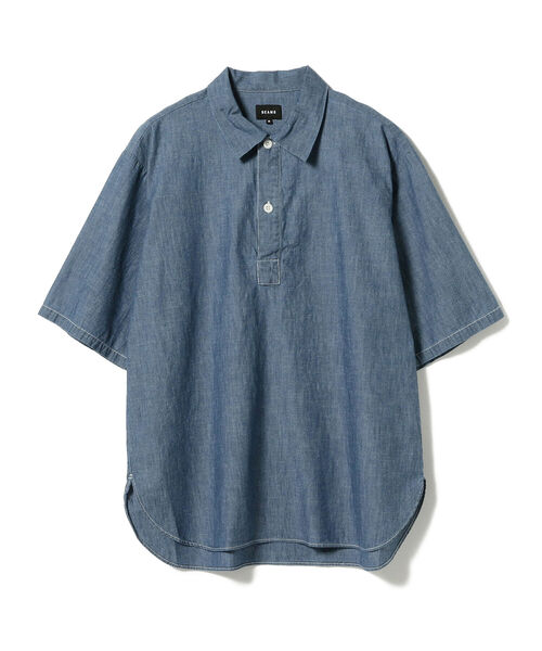 BEAMS（ビームス）の「BEAMS / ミリタリー プルオーバー イージー シャツ（シャツ/ブラウス・メンズ・オリーブ/ブルー系その他4・SMALL/MEDIUM/LARGE/X-LARGE）」の7枚目の写真