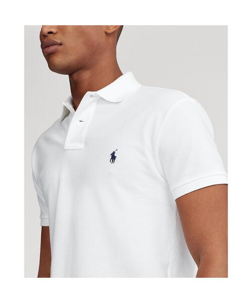 新品　未使用　ラルフ・ローレン ホワイト ポロシャツ 半袖　スリムフィット　M POLO RALPH LAUREN（ポロ ラルフ ローレン）の「スリム フィット