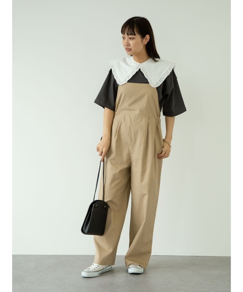 Green Parks（グリーンパークス）の「<ウエスト調整>ツイルサロペット