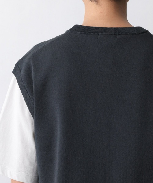 GLOBAL WORK（グローバルワーク）の「抗菌リネン混ニットベスト/940044（ベスト・メンズ・ダークグレー/ホワイト・MEDIUM/LARGE）」の11枚目の写真