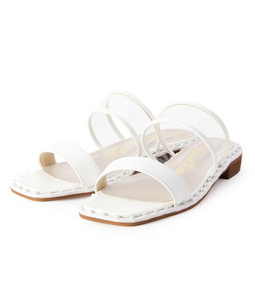 En Punto（エンプント）の「パールフラットサンダル（サンダル・レディース・ホワイト系9/ピンク系9/ブラック系8・M/LL/L/S）」の7枚目の写真