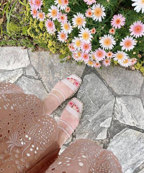 En Punto（エンプント）の「パールフラットサンダル（サンダル・レディース・ホワイト系9/ピンク系9/ブラック系8・M/LL/L/S）」の11枚目の写真