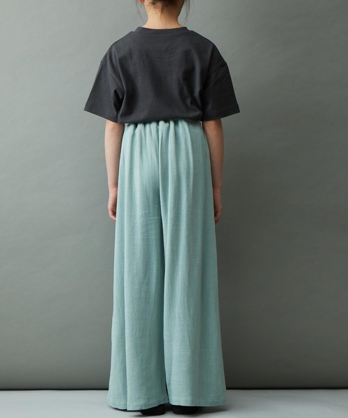 ＆yam（アンドヤム）の「リネンレーヨン ウエストフリルフレアワイドパンツ/スカーチョ（その他パンツ・キッズ・グリーン/オレンジ/ブラウン/ブルー/ベージュ・110-120cm/120-130cm/130-140cm/150-160cm/140-150cm）」の13枚目の写真