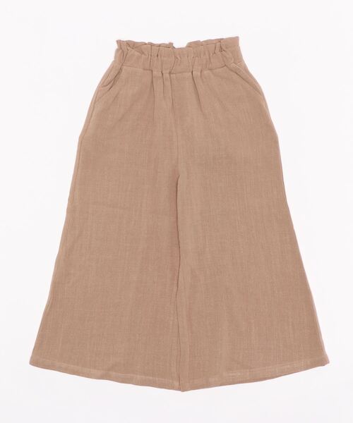 ＆yam（アンドヤム）の「リネンレーヨン ウエストフリルフレアワイドパンツ/スカーチョ（その他パンツ・キッズ・グリーン/オレンジ/ブラウン/ブルー/ベージュ・110-120cm/120-130cm/130-140cm/150-160cm/140-150cm）」の6枚目の写真