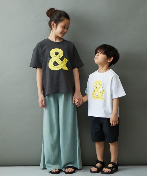 ＆yam（アンドヤム）の「リネンレーヨン ウエストフリルフレアワイドパンツ/スカーチョ（その他パンツ・キッズ・グリーン/オレンジ/ブラウン/ブルー/ベージュ・110-120cm/120-130cm/130-140cm/150-160cm/140-150cm）」の14枚目の写真