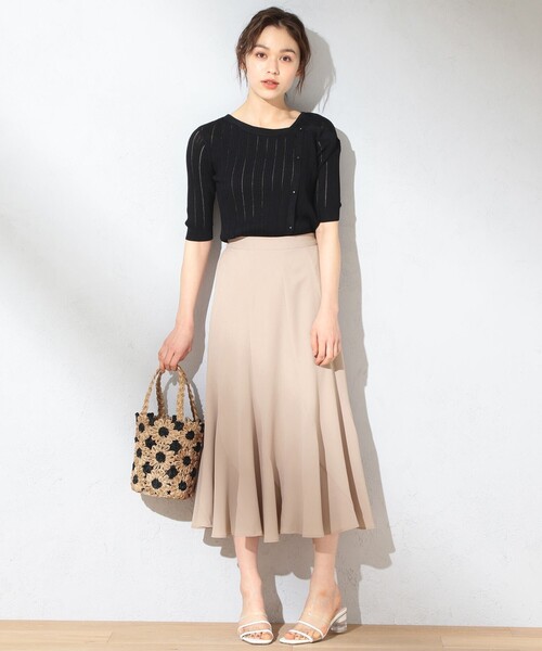 Feroux（フェルゥ）の「【洗える】マットサテン スカート（スカート・レディース・グレー系/ベージュ系/スカイブルー系・2）」の12枚目の写真