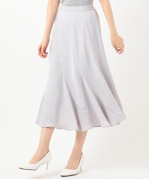 Feroux（フェルゥ）の「【洗える】マットサテン スカート（スカート・レディース・グレー系/ベージュ系/スカイブルー系・2）」の10枚目の写真
