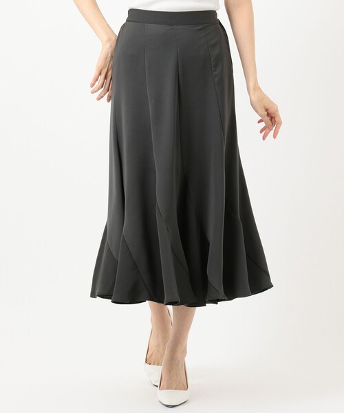 Feroux（フェルゥ）の「【洗える】マットサテン スカート（スカート・レディース・グレー系/ベージュ系/スカイブルー系・2）」の9枚目の写真
